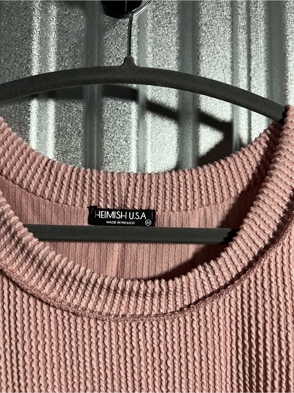 HEIMISH USA Dusty Pink Ribbed Sleeveless Tank NWOT. 3X - Picture 2 of 4